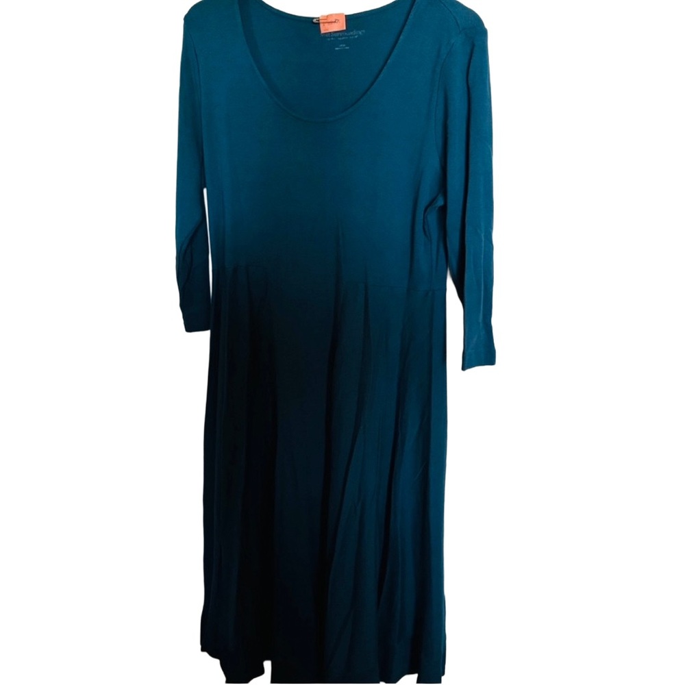 Soft Surroundings Deep 3/4 Long Sleeve Dress – Flowy Comfortable Women’s Tunic